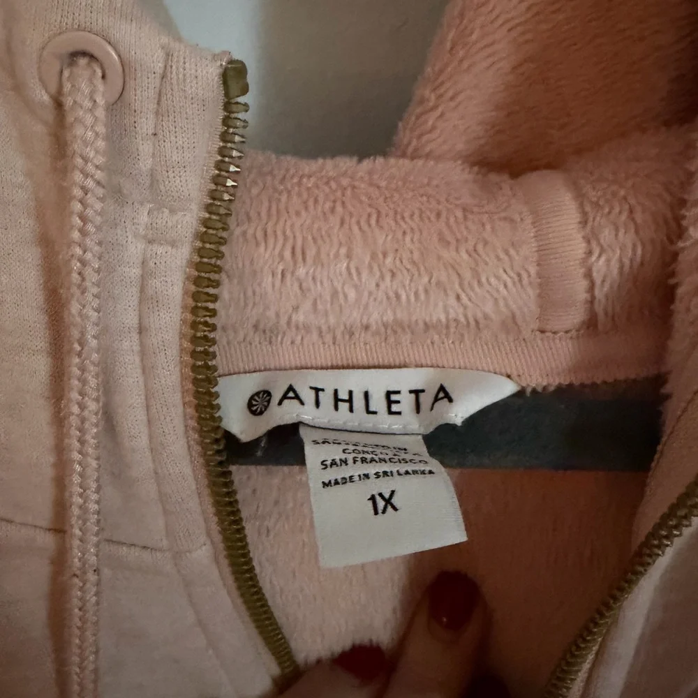 Athleta Pink Half-Zip Hoodie - Picture 3 of 6